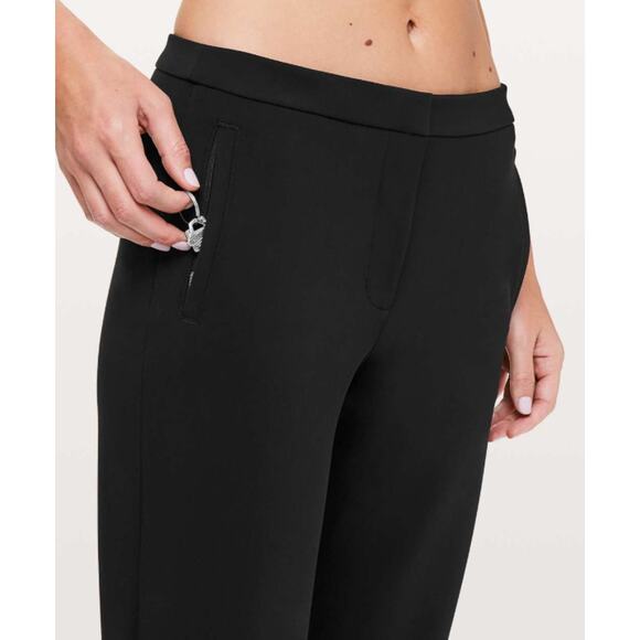 Lululemon On The Move Pant Mid-Rise Straight Leg Crop Ankle Pants, Black Petite - Picture 3 of 14